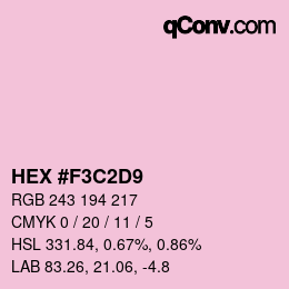 Color code: HEX #F3C2D9 | qconv.com