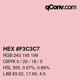 Color code: HEX #F3C3C7 | qconv.com