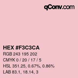 Color code: HEX #F3C3CA | qconv.com