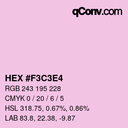 Color code: HEX #F3C3E4 | qconv.com
