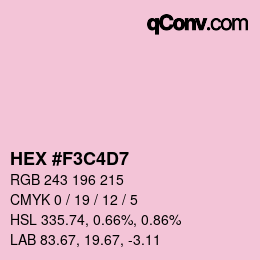 Color code: HEX #F3C4D7 | qconv.com