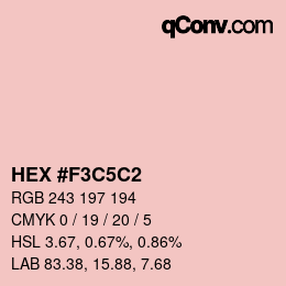 Color code: HEX #F3C5C2 | qconv.com