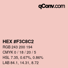 Color code: HEX #F3C8C2 | qconv.com