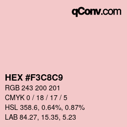 Color code: HEX #F3C8C9 | qconv.com