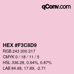 Color code: HEX #F3C8D9 | qconv.com