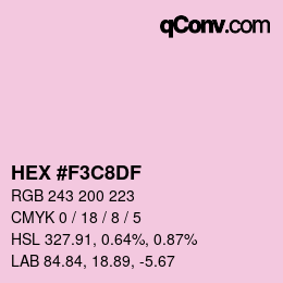 Color code: HEX #F3C8DF | qconv.com