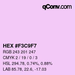 Color code: HEX #F3C9F7 | qconv.com