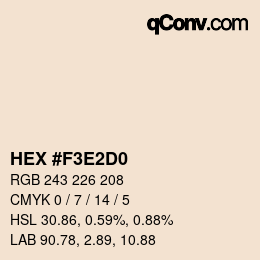 Color code: HEX #F3E2D0 | qconv.com