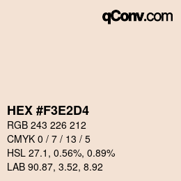 カラーコード: HEX #F3E2D4 | qconv.com