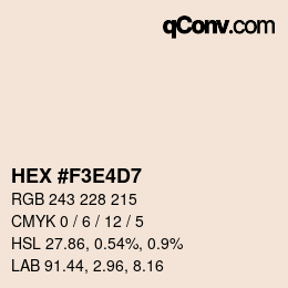 Color code: HEX #F3E4D7 | qconv.com