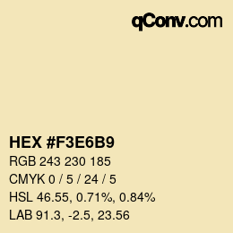 Color code: HEX #F3E6B9 | qconv.com