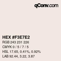 Color code: HEX #F3E7E2 | qconv.com