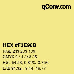 Código de color: HEX #F3E98B | qconv.com