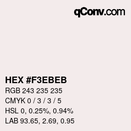 Color code: HEX #F3EBEB | qconv.com