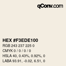 Color code: HEX #F3EDE100 | qconv.com