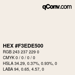 Color code: HEX #F3EDE500 | qconv.com