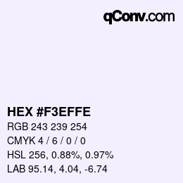 カラーコード: HEX #F3EFFE | qconv.com