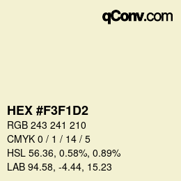 Color code: HEX #F3F1D2 | qconv.com
