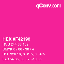 Color code: HEX #F42198 | qconv.com