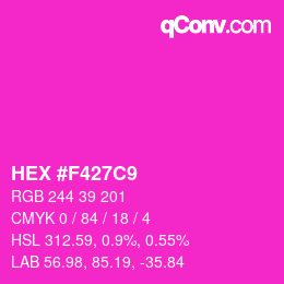 Color code: HEX #F427C9 | qconv.com
