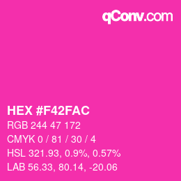Color code: HEX #F42FAC | qconv.com