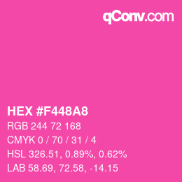 Color code: HEX #F448A8 | qconv.com