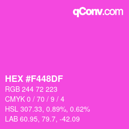 颜色代码: HEX #F448DF | qconv.com