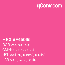 颜色代码: HEX #F45095 | qconv.com