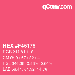 Color code: HEX #F45176 | qconv.com