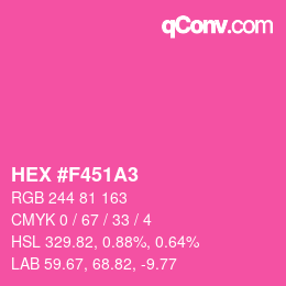 Color code: HEX #F451A3 | qconv.com