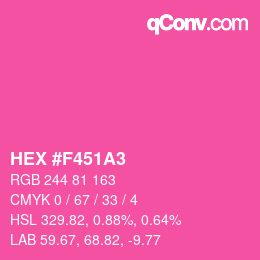 Color code: HEX #F451A3 | qconv.com