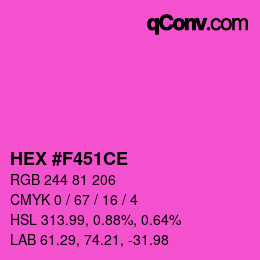 Color code: HEX #F451CE | qconv.com