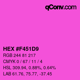Color code: HEX #F451D9 | qconv.com