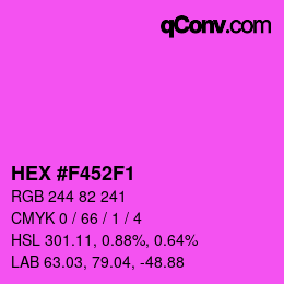 Code couleur: HEX #F452F1 | qconv.com