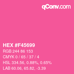 Color code: HEX #F45699 | qconv.com