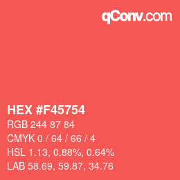 Color code: HEX #F45754 | qconv.com