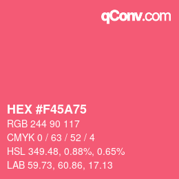 Color code: HEX #F45A75 | qconv.com