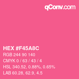 Color code: HEX #F45A8C | qconv.com