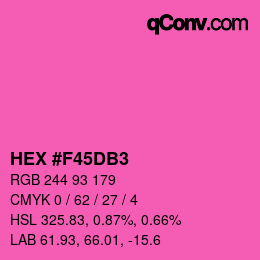 Color code: HEX #F45DB3 | qconv.com