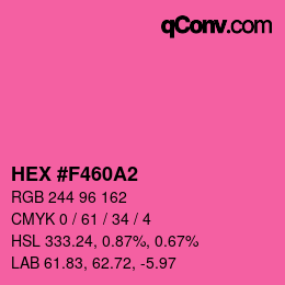カラーコード: HEX #F460A2 | qconv.com