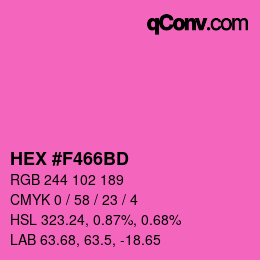 カラーコード: HEX #F466BD | qconv.com