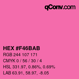 Color code: HEX #F46BAB | qconv.com