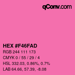 Color code: HEX #F46FAD | qconv.com