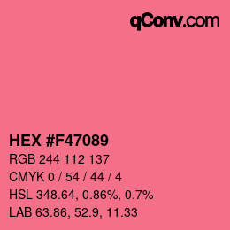 Color code: HEX #F47089 | qconv.com