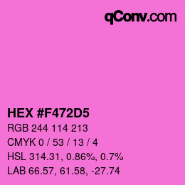 Color code: HEX #F472D5 | qconv.com