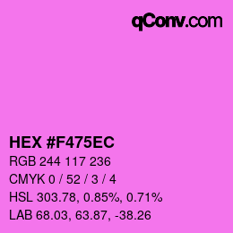 Farbcode: HEX #F475EC | qconv.com
