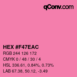 Color code: HEX #F47EAC | qconv.com