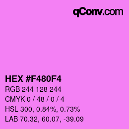 Código de color: HEX #F480F4 | qconv.com