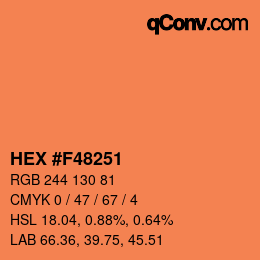 Color code: HEX #F48251 | qconv.com