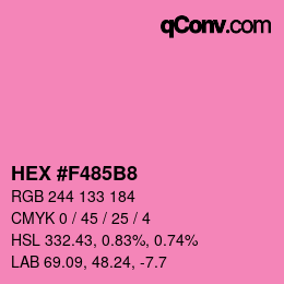 Color code: HEX #F485B8 | qconv.com